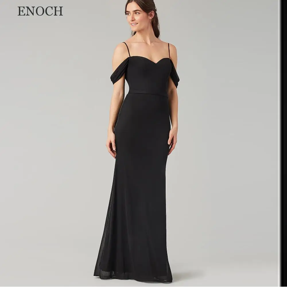 Henoch proste Sweetheart satynowe suknie wieczorowe Off The Shoulder syrenka formalne suknie nowoczesne Vestidos De Noche dla kobiet Backless