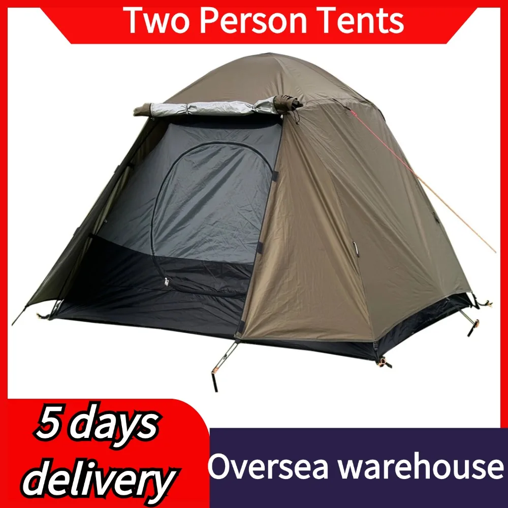 Waterproof Windproof Two Person Tents Double Layers Backpacking Tents for Camping Hiking