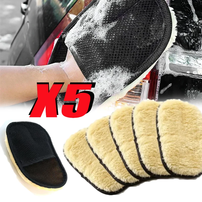 

Woolen Fleece Car Wash Gloves Wiping Car Waxing Beauty Tools Foaming Bear Paw Padded and Thickened Does Not Hurt The Car Body