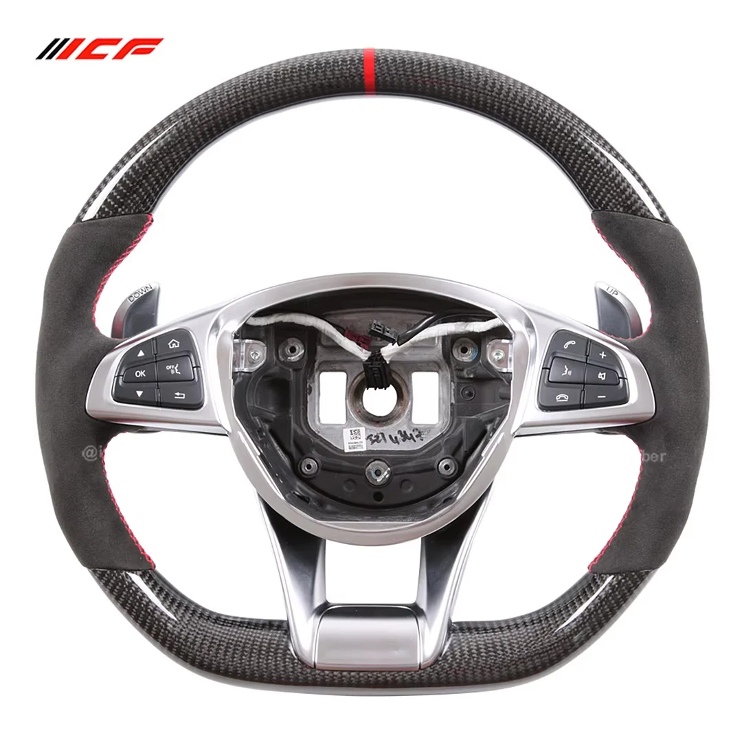 

Руль из углеродного волокна для Mercedes Benz W205 S205 S213 W213 X156 C117 X117 W218 X218 C257 V222 X222 A238 C238