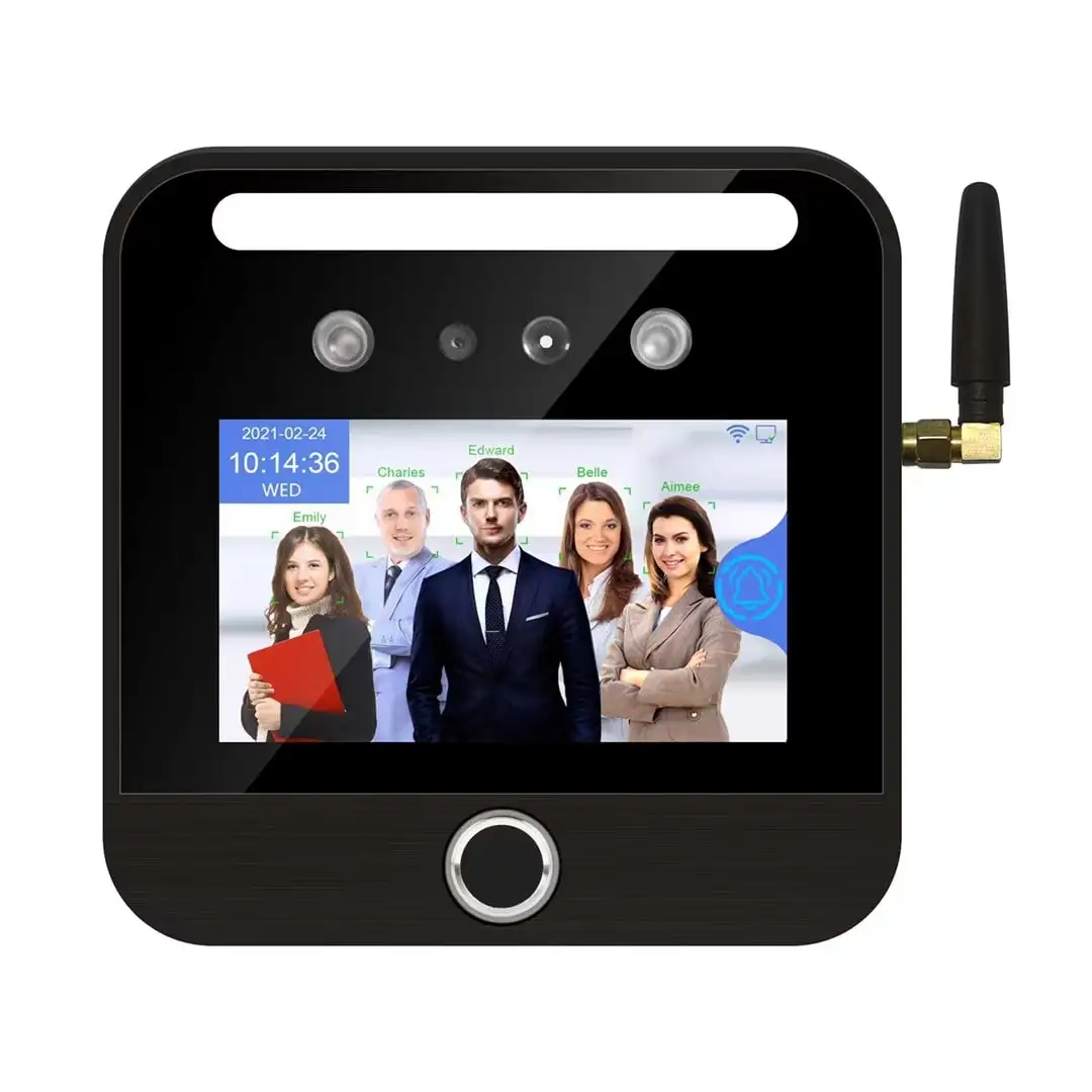 Cloud Software Dynamic Facial Recognition Time Attendance WiFi 4G SIM Card Biometric Attendance Machine