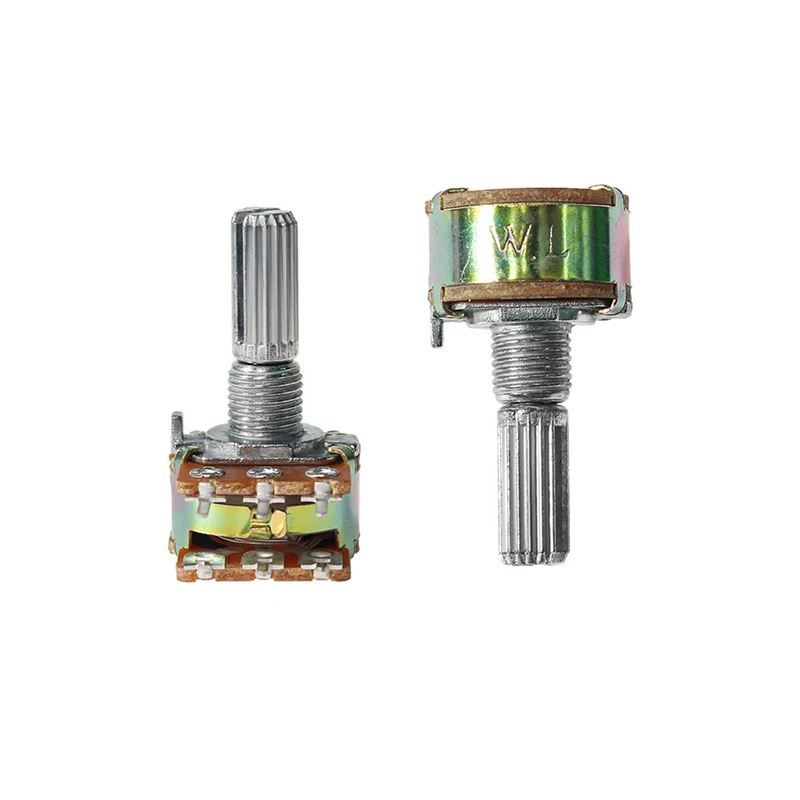 5Pcs/Set WH148 50k 6Pins Shaft Amplifier Dual Stereo Potentiometer 10K Ohm Universal Volume Control