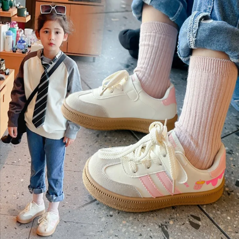 Scarpe sportive da ragazza 2025 Primavera Autunno nuove scarpe per bambini Scarpe da tavolo con suola morbida primaverile Scarpe casual versatili