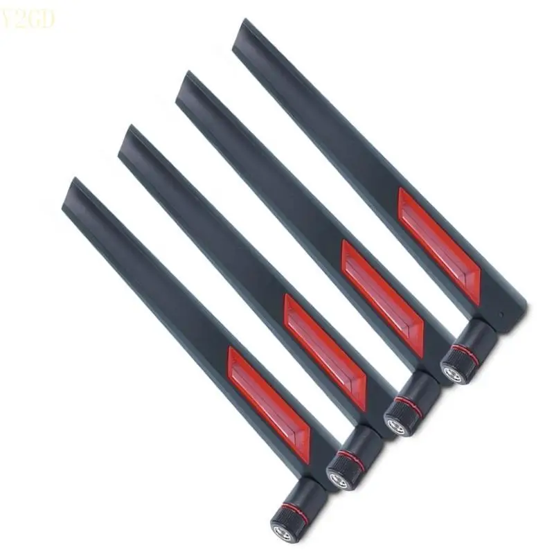 Y2GD 3/4pcs High Router Antena SMA 10dBi Antarmuka Pita Ganda Antena Nirkabel LAN Antena WiFi Router Adapter