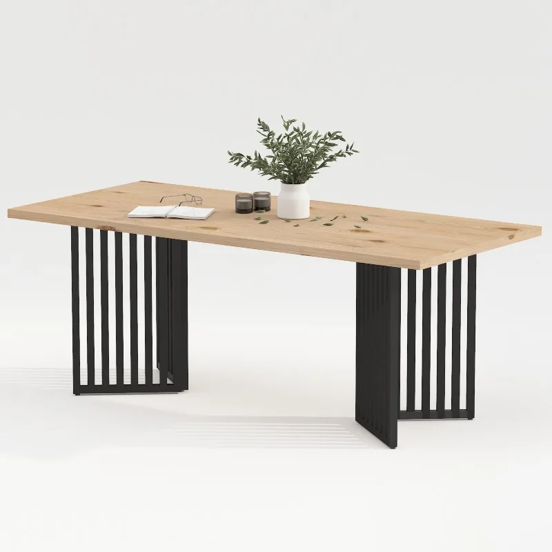 Cheap Factory Price Large Dining Room Furniture Restaurant Tables 6 Seater square Oak Solid Wood Mdf Dining Table