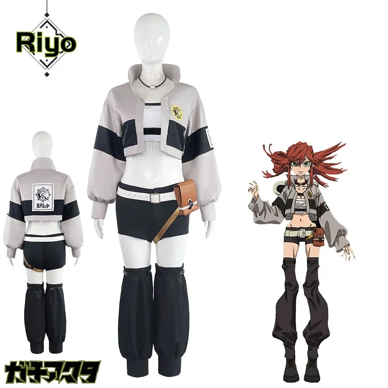 

Anime Gachiakuta Riyo Reaper Cosplay Costume Uniform Choker Akuta Cleaners Halloween Carnival Party Props For Women 2025 HotSALE