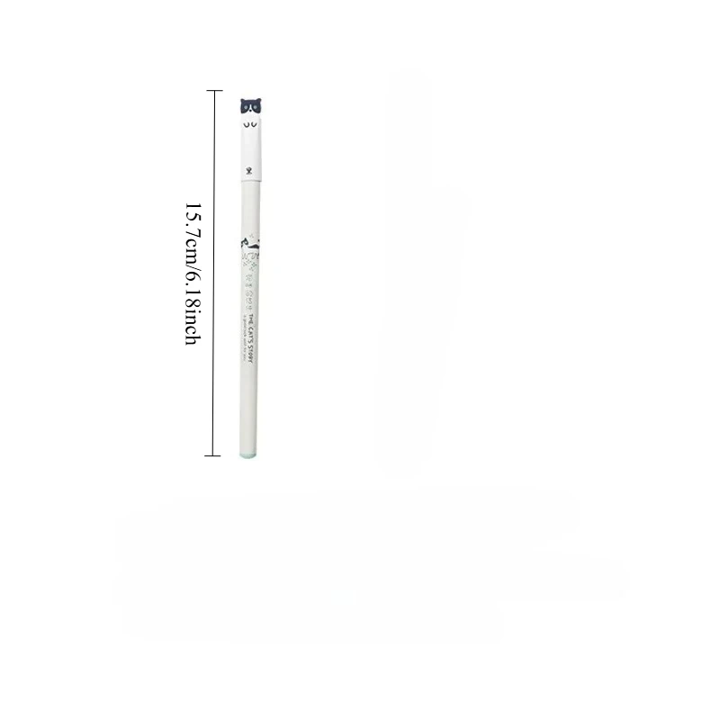 5Pcs Cat Gel Pens 0.38mm Extra Fine Point Black Ink Smooth Writing For Stationery Back To School Perfect Gift