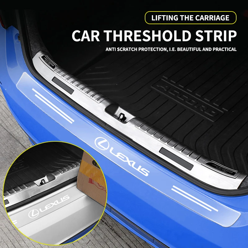 Adesivo Protetor Transparente para Porta-Malas Traseiro de Carro para Lexus F-SPORT ES RX NX LS UX LM LX GX LC RZ IS CT GS RC HS SC TX Acessórios