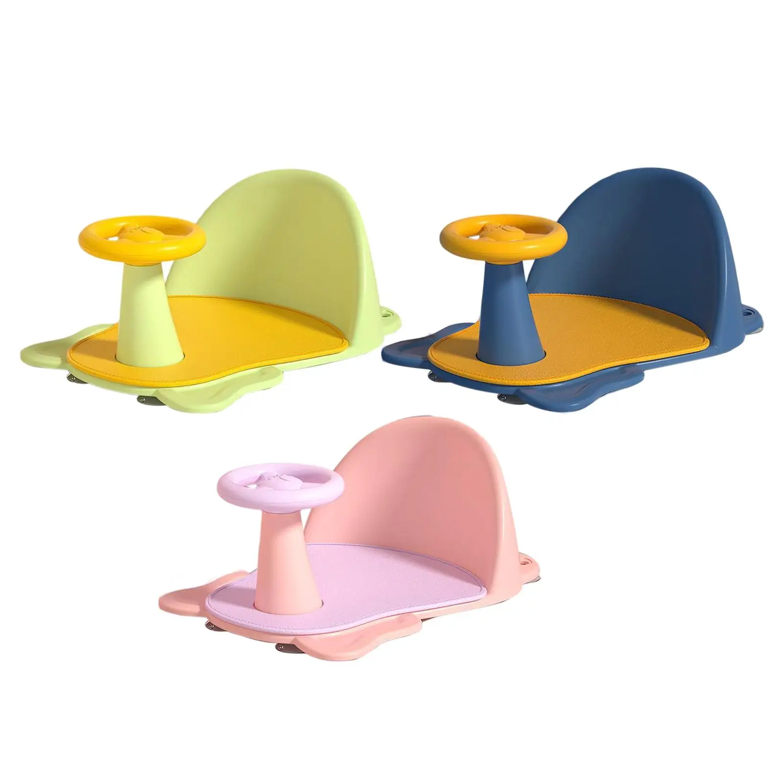 Leuke badzitje voor peuters, badkamerzitmat, badzitje, biedt antislip rugleuningsteun voor baby 6-18