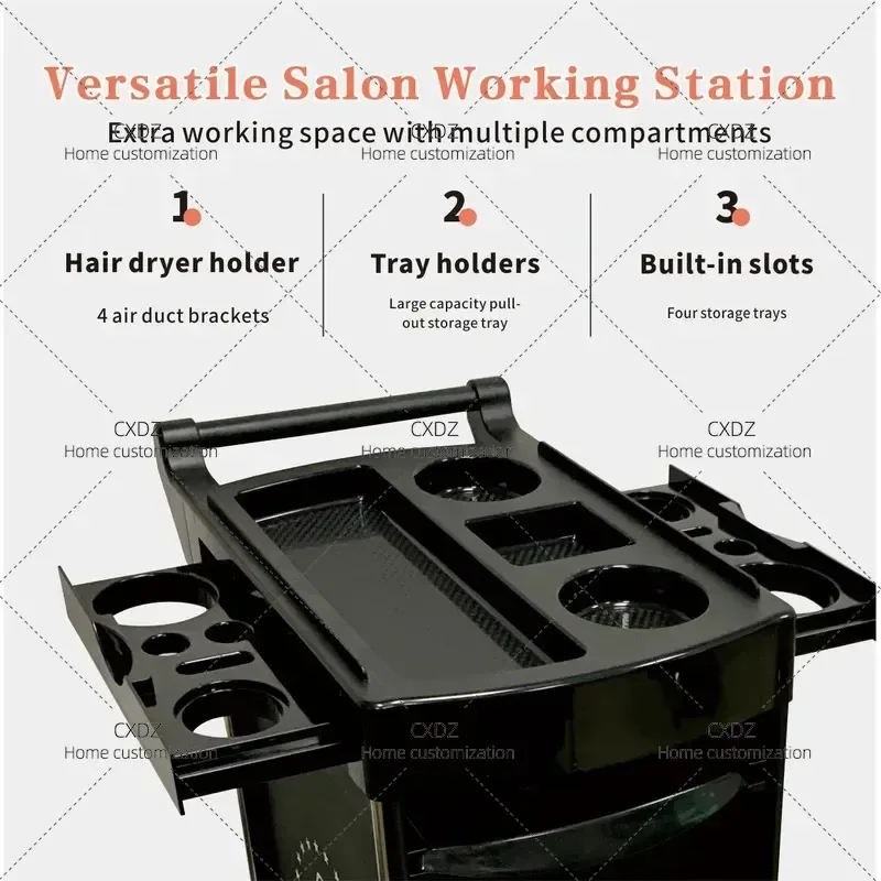 New Hair Cart Barber Shop Multi Layer Removable Storage Rack Portable Household Tool Trolley for Cross Border Sale