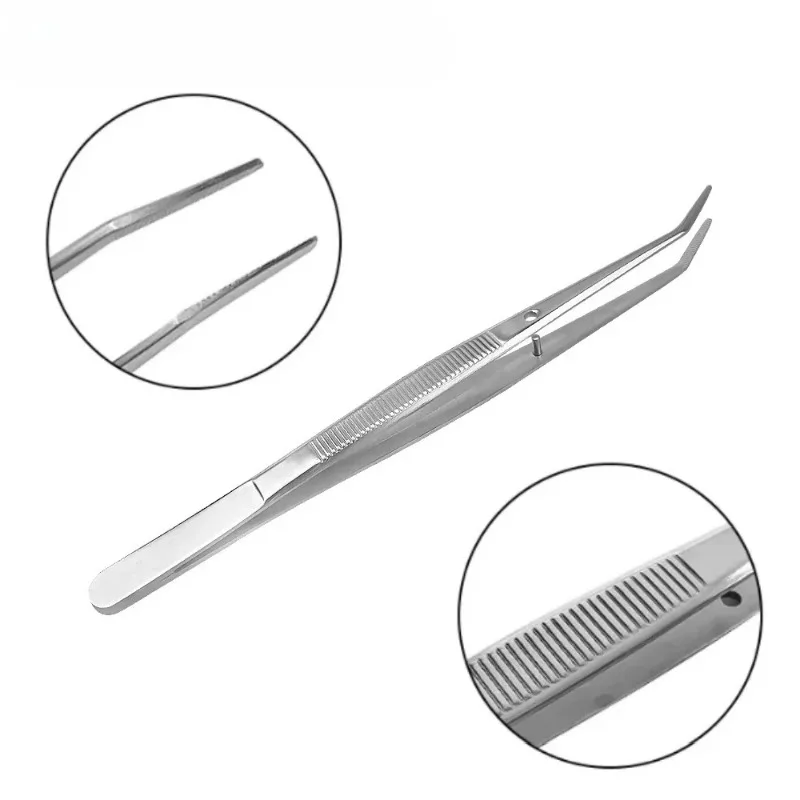 

1pc Dental Cotton Tweezers Cotton Roll Filling Clip Stainless Steel Nail Art Nippers Pincers Forceps Medical Surgical Instrument