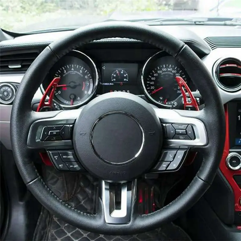 Exclusive 2Pcs Car Steering Wheel Shift Paddle Shifter Gear Extension For Ford Mustang 2015 2016 2017 2018 2019 2020 - view 5