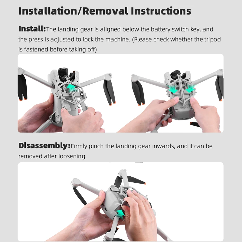 Bộ Phận Hạ Cánh Cho DJI MINI 3 Pro Chiều Cao Mở Rộng Chân Đế Phát Hành Nhanh Chân Chân Hỗ Trợ Máy Bay Không Người Lái Phụ Kiện