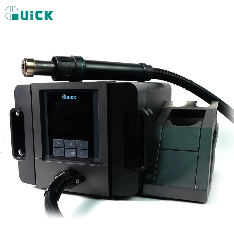 Quick tr1300A 1300W intelligent lead-free desoldering station,Auto Sleep,lcd precise temperature,hot air gun rework station