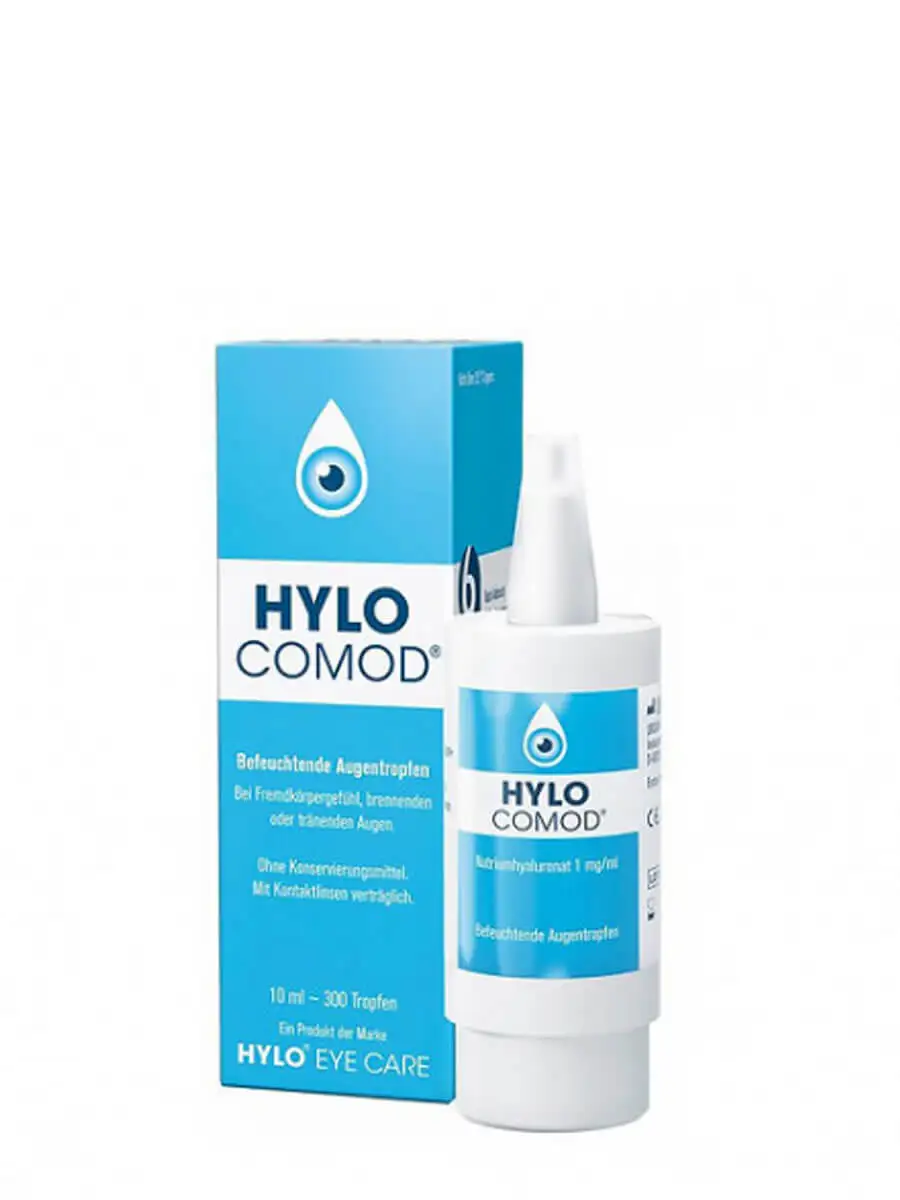 Hyro-comod eye drops lubricant 10 ml-for stinging, watery eyes or foreign body.