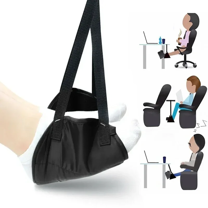 Airplane Footrest With Adjustable Strap Portable Hammock Leg Rest Travel Accessories Office Footrests Foot Rest For Travel Home