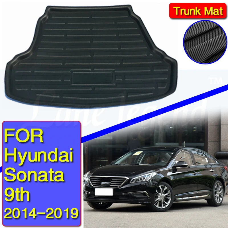 

For Hyundai Sonata 9th 2014-2019 Sedan Car Rear Boot Cargo Liner Tray Trunk Floor Carpet Mats Carpets Pad Anti-dirty