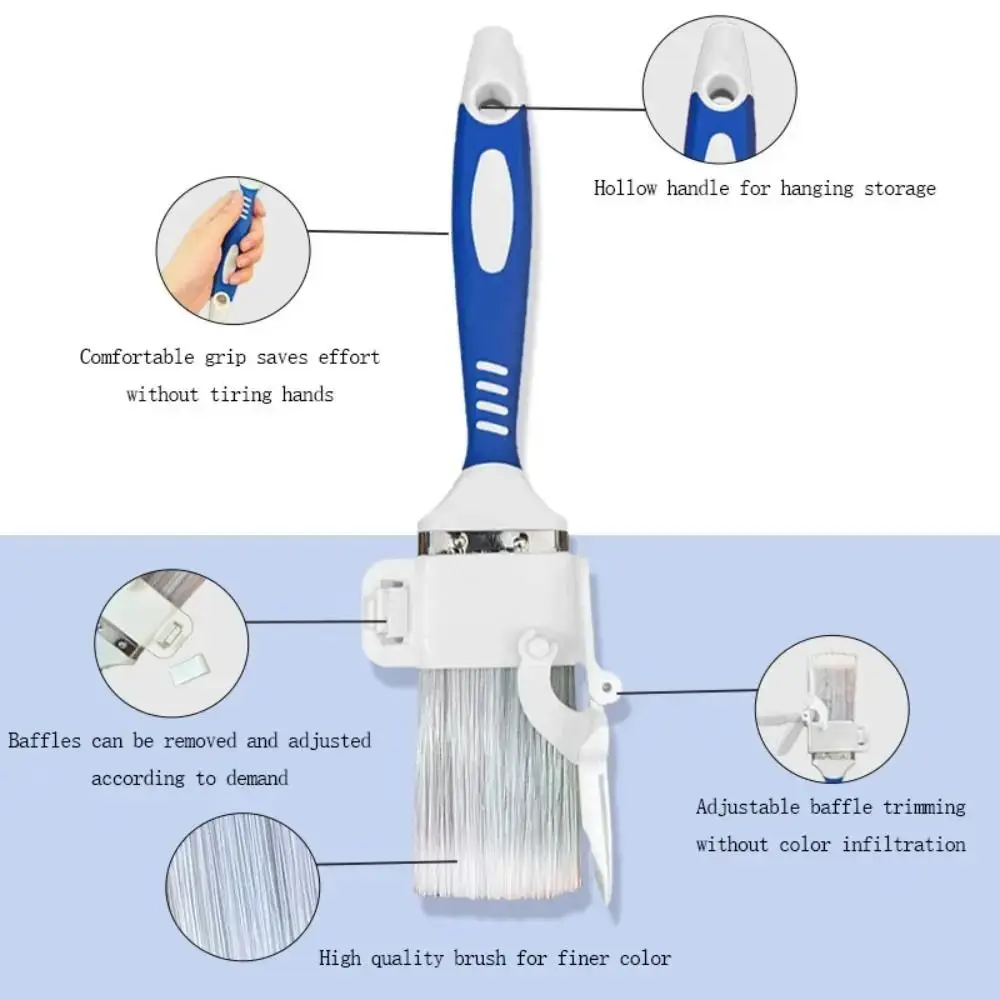 Handheld Edging Color Separation Paint Brush Lightweight Profesional Paint Edger Tool Multifunctional Latex Paint Brush