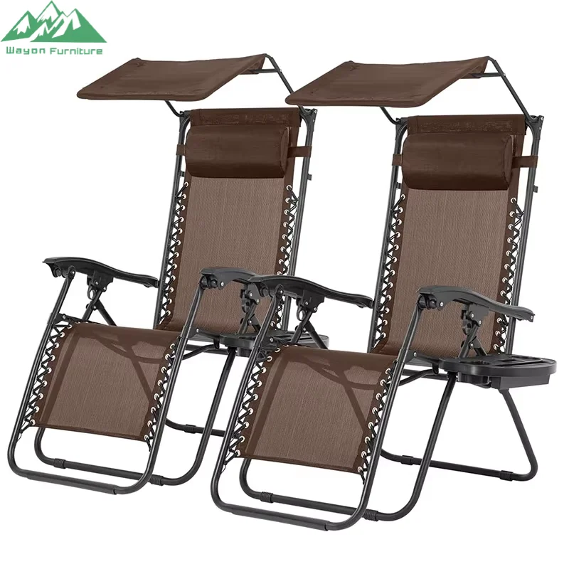 Outdoor Camping Beach Chair Modern Foldable Recliner For Beach Garden Balcony Trade Beach Awning