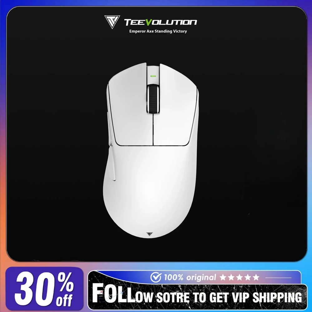 

Беспроводная мышь TEEVOLUTION XD9PT, трехрежимный датчик PAW3950, эргономичная легкая мышь для ПК, бизнес-офиса, 8k, киберспортивная геймерская мышь