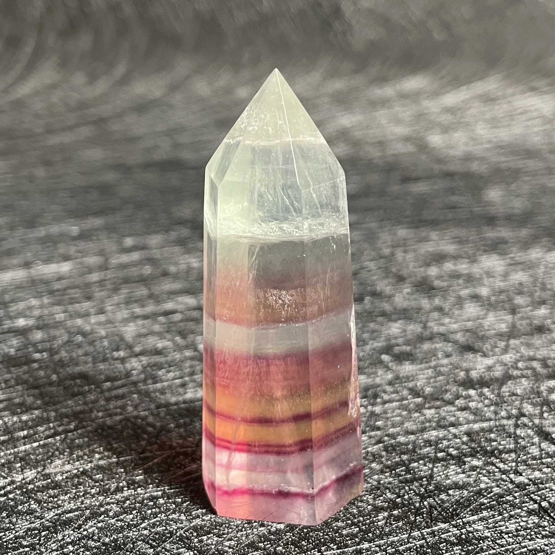 Natural Stone Colorful Fluorite Wand Point Decoration Polished Quartz Crystal Tower Reiki Healing Obelisk