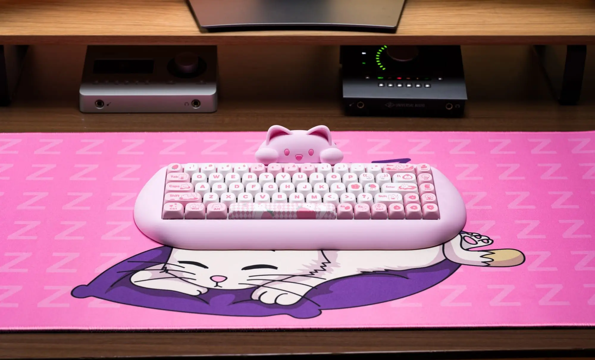 Kawaii Cute Sleeping Kitty Mousepad Xxl Non Slip Rubber Mouse Pad Durable Smooth Desk Mat for Gaming Office Home Keyboard Laptop