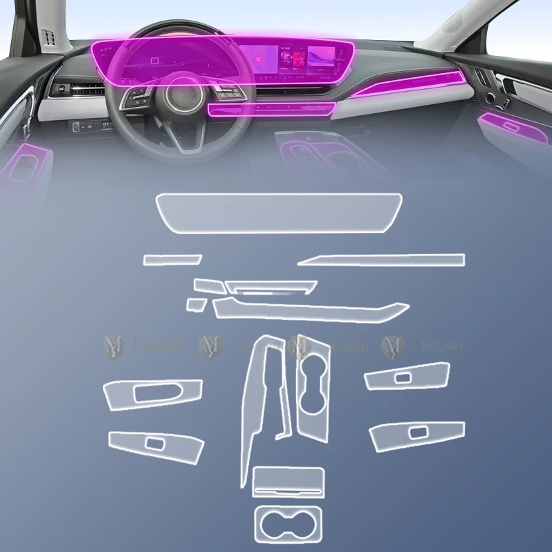 For Buick Electra 5 2023 Car Interior Center console Transparent TPU Protective film Anti-scratch Repair film Accessories PPF