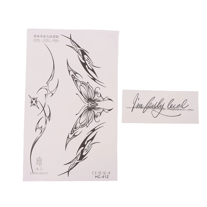 Waterdichte Tijdelijke Tattoo Sticker 3d Vlinder Small Body Art Nep Tatto Flash Tatoo Pols Voet Hand Voor Meisje Vrouwen