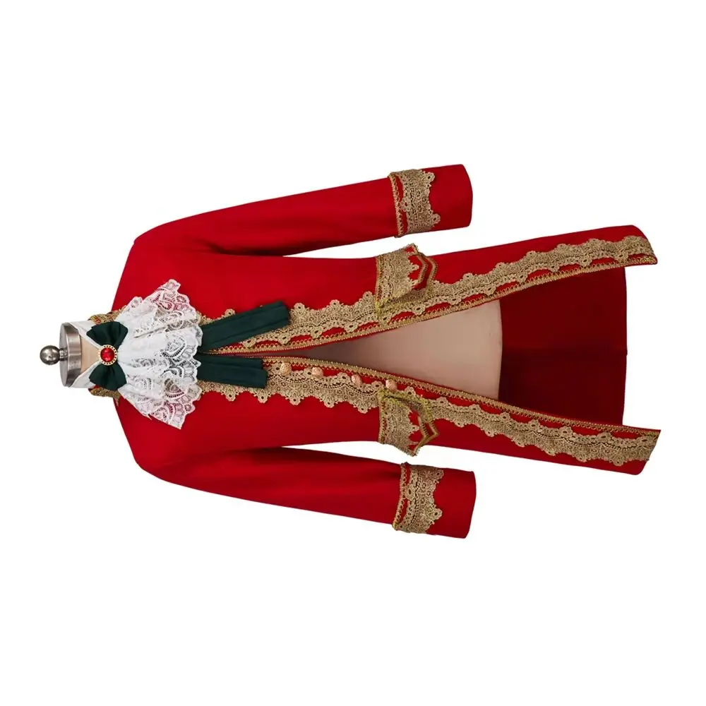 

18th Century Red Costume Medieval Victorian Court Noble Tailcoat Men's Regency Renaissance Colonial Military Uniform Coat