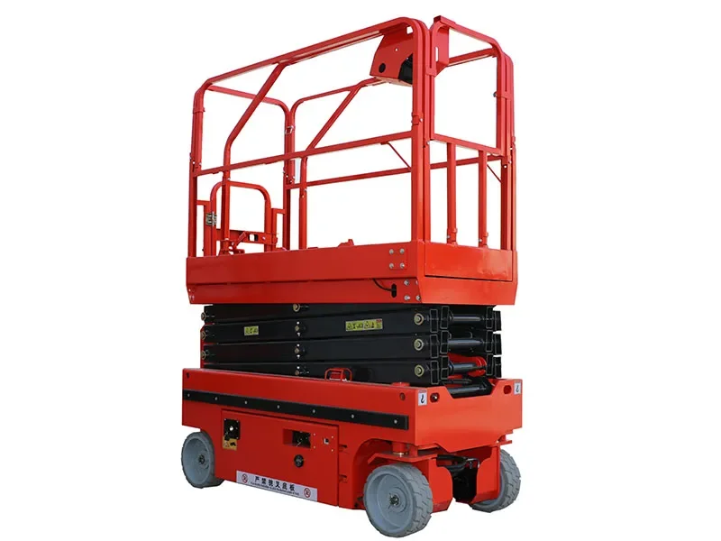 Anda New Self-propelled Aerial Scissor Lift Platform 320KG Wheel Type Mobile Working Platform with 10m 12m 14m Lifting