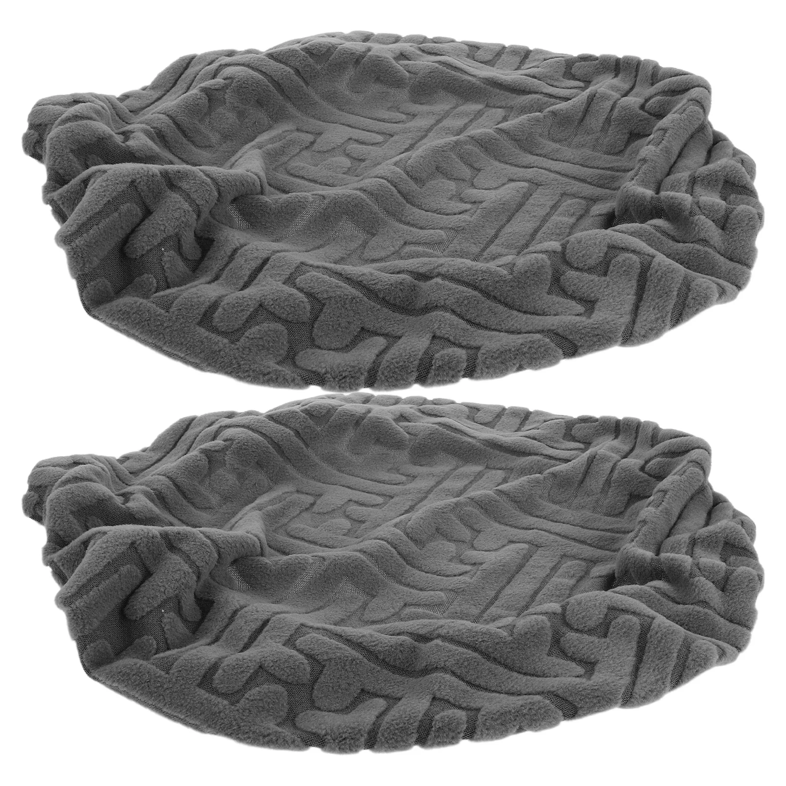 

2Pcs Round Cushion Covers Grey Stretchy for 37-48Cm Bar Stool Seat Dining Room Chair Kitchen Comfortable Slipcover