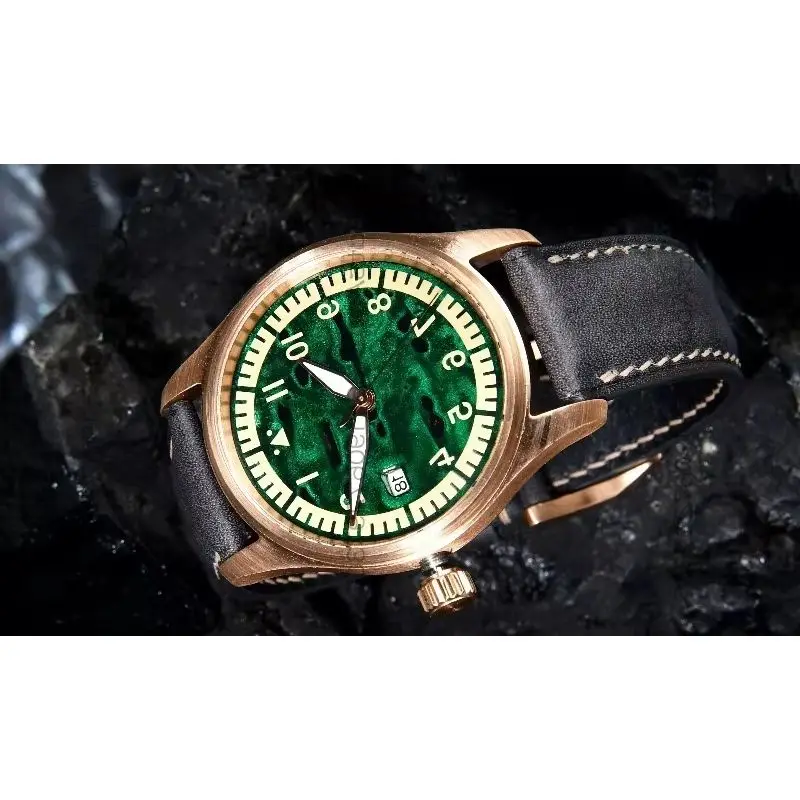 95541  Flight Series Tin Bronze Case Large Lacquer Craft Dial Super Luminous Mechanical Watch