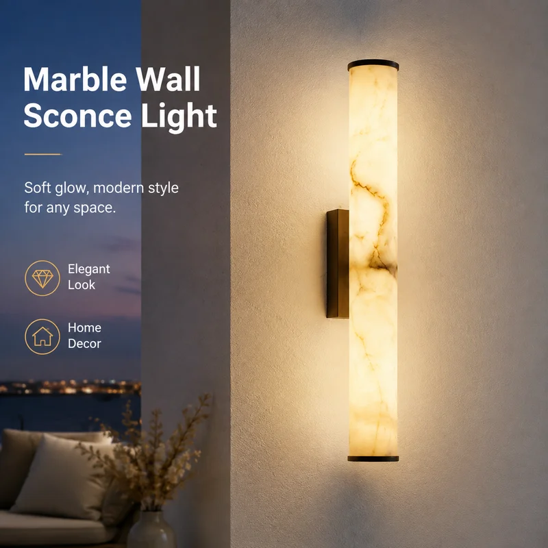 Marble Wall Sconce, French Modern Cloudstone Designer Lamp, Iron Body, Soft LED Lighting for Bedroom Living Room, Fine Wall Lamp
