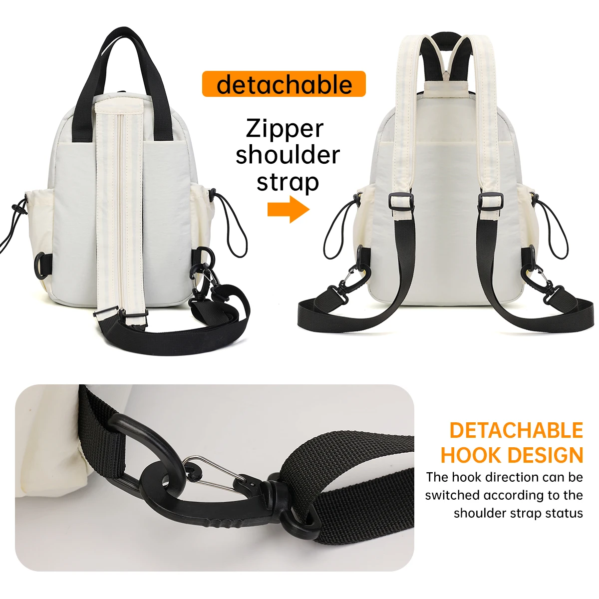 Student Chest Bag, Crossbody Bag, Women's Multi-Functional Dual-Use Outdoor Travel Bag, Lightweight, Fashionable, Versatile Backpack for Commuting