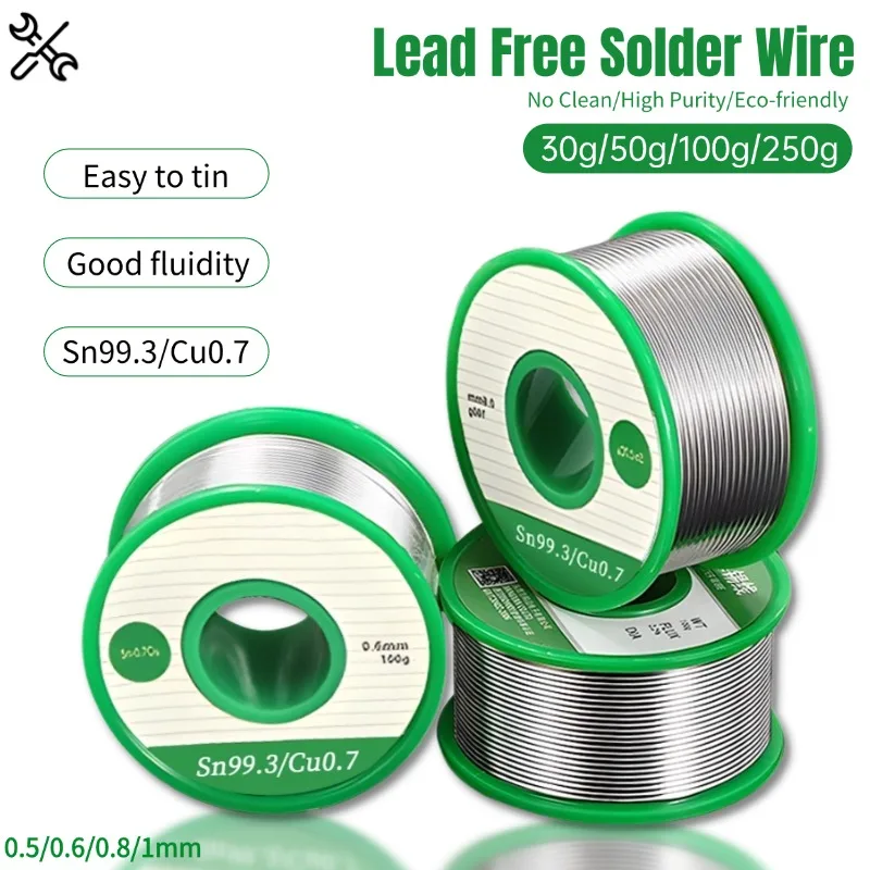 

Lead Free Solder Wire with Rosin Core Sn99.3/Cu0.7 Welding Rod Cored Weld Wire for Phone Electronic Parts Repair Solder Tool