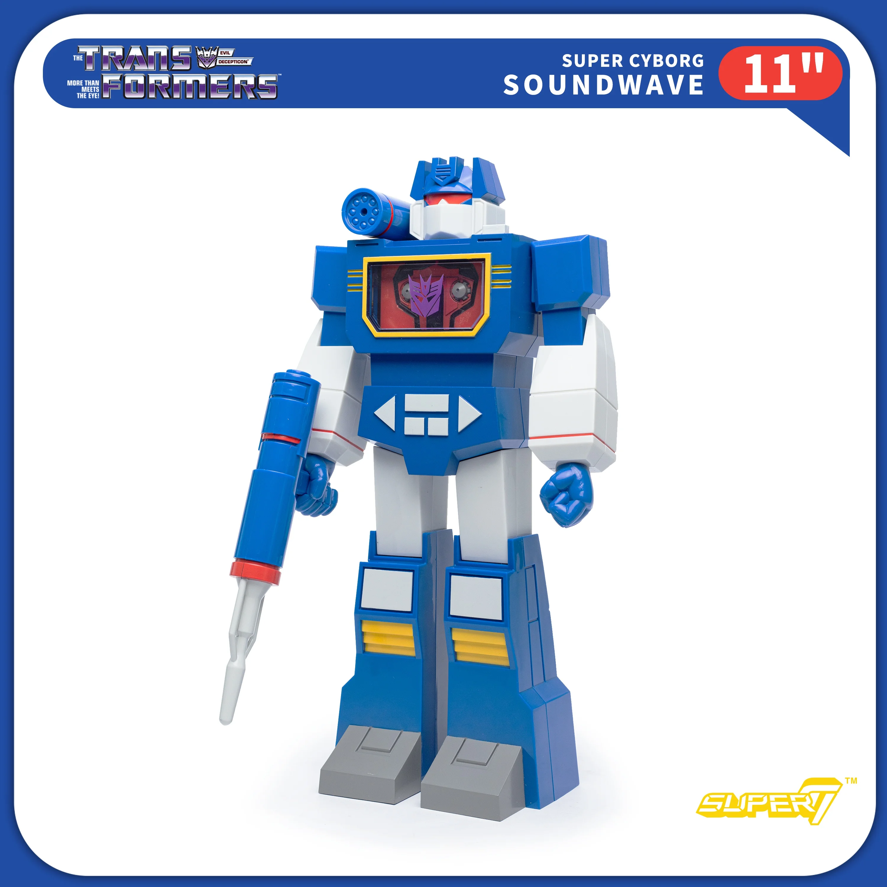 

In Stock Super7 Transformers Soundwave G1 Super Cyborg Retro Action Figure - Perfect Gift for Family and Friends