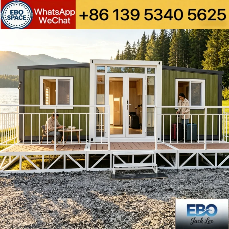 Flat Pack Prefab Container House 20ft Detachable Modular Tiny Home Complete Kitchen Bathroom Temporary Office Cabin