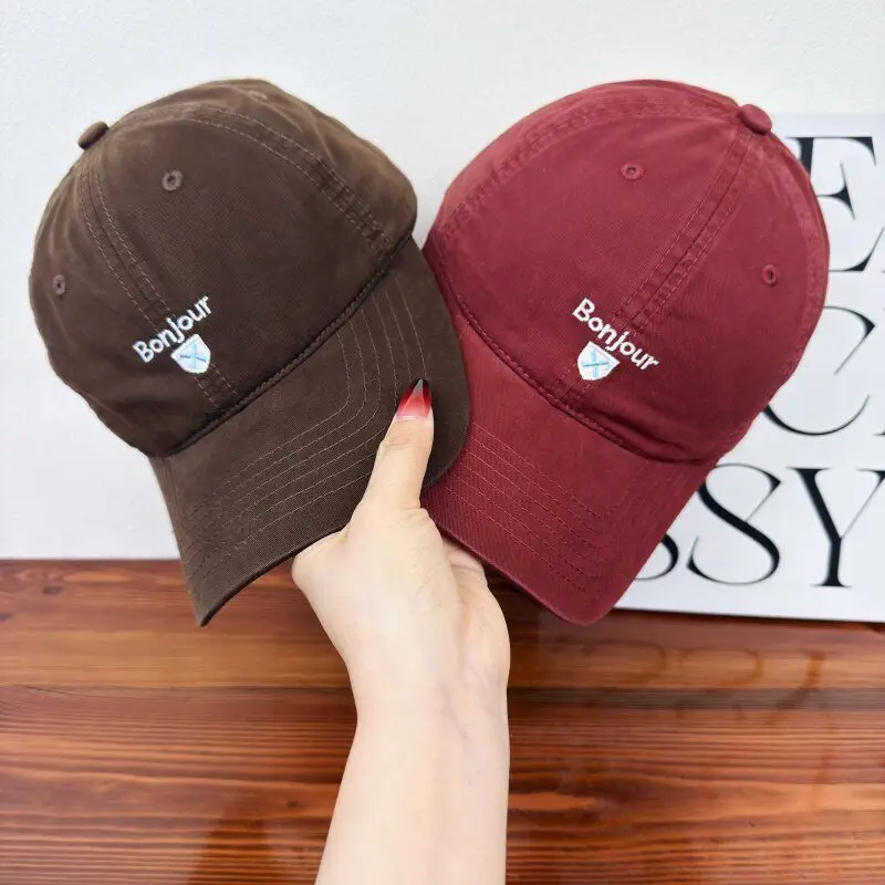 couple's-new-simple-letter-embroidery-soft-top-baseball-cap