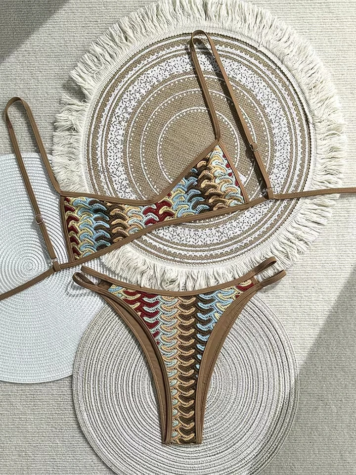 

Women Swimwear Two-pieces Bikini Set Bather Bathing Suit Swim Fashion 2026 New Sexy Printed High Leg Cut Bikini Female Swimsuit