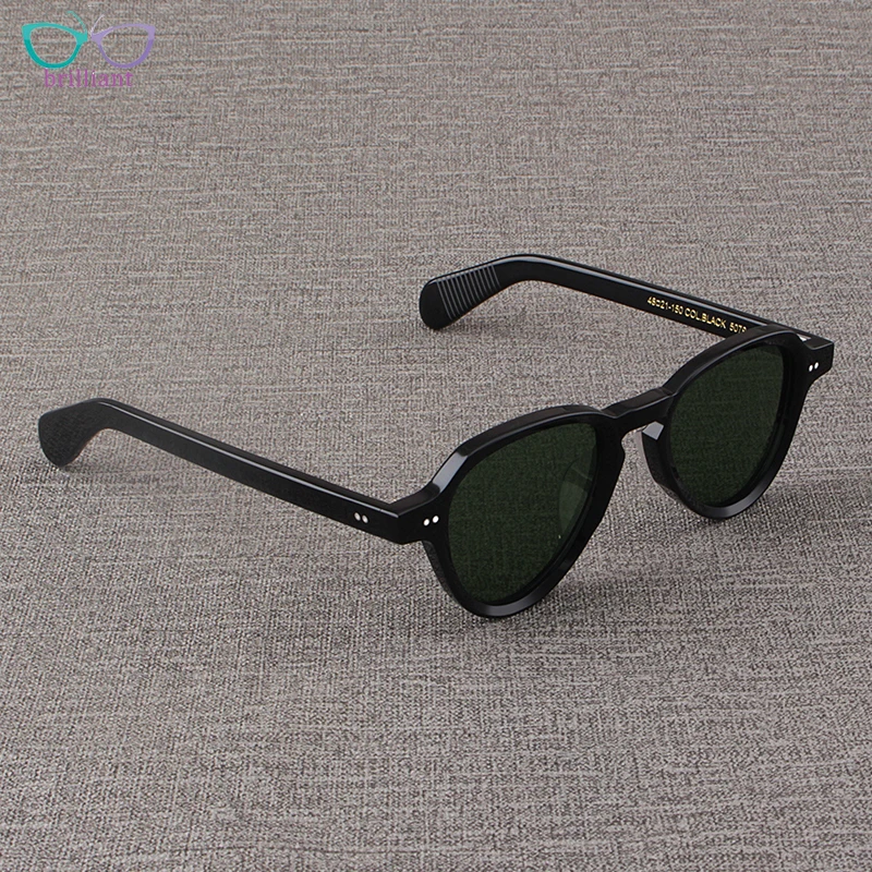 New Women Polarized Sunglasses Fashion Retro Top Quality Acetate Elliptical Design Outdoor Travel Driving Men  Black Sun Glasses