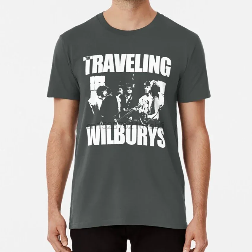 Какая-то группа из двух футболок: Боб, Том, Джефф, Джордж, Рой, Дилан, мелкая Линн, Харрисон орбитсон