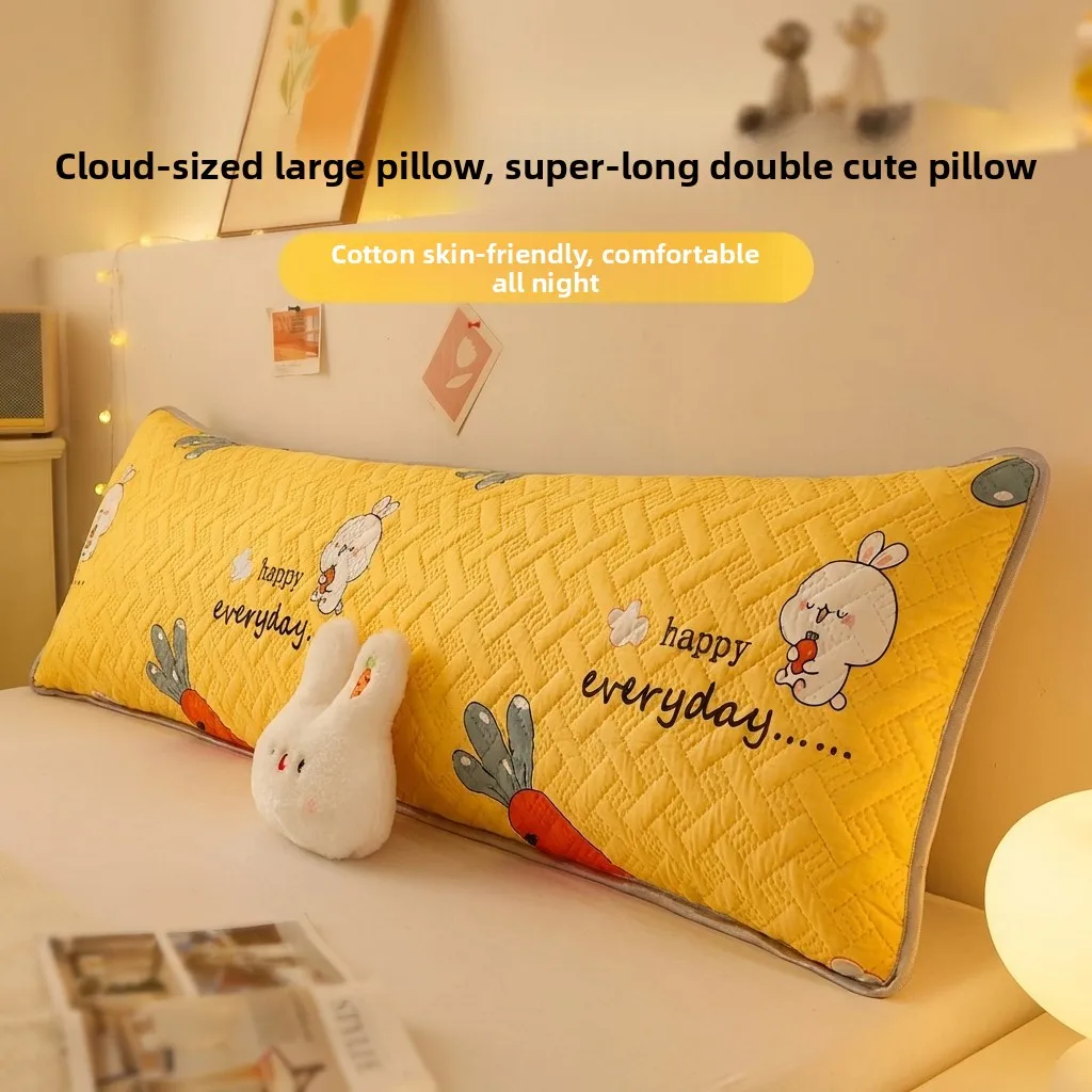 

Couple's Pillow Neck Support Sleep Aid Adult Bedding Polyester Fiber Integrated Pillowcase Double Size Comforter