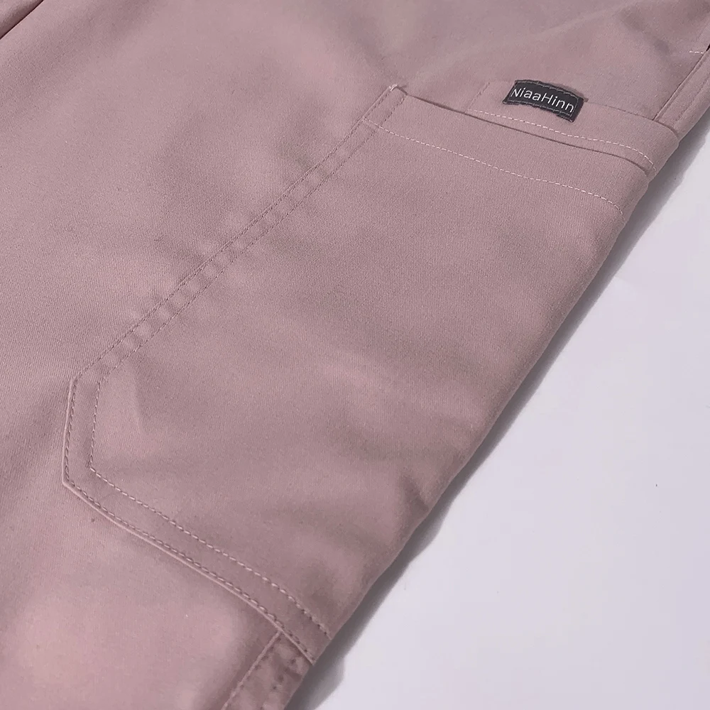 Hochwertiges, verdicktes, neues, schlankes, medizinisches Uniform-Set für OP-Saal, kurzärmeliges Krankenschwester- und Pflegezubehör, OP-Kittel XS-XXL – Detail 18