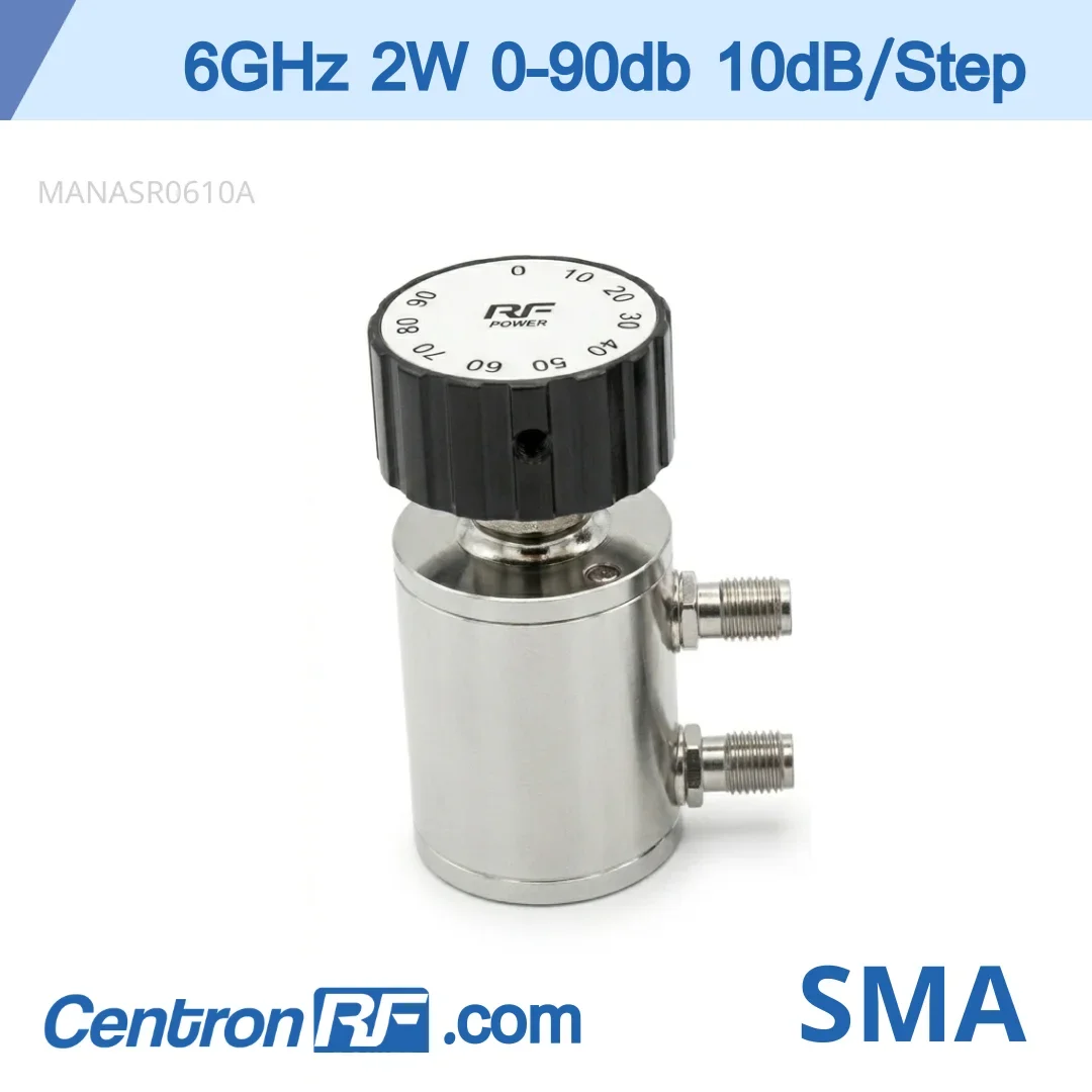 RF-POWER 6GHz 2W 0-90db SMA 10dB/Step Variable Attenuator Rotary Free Shipping