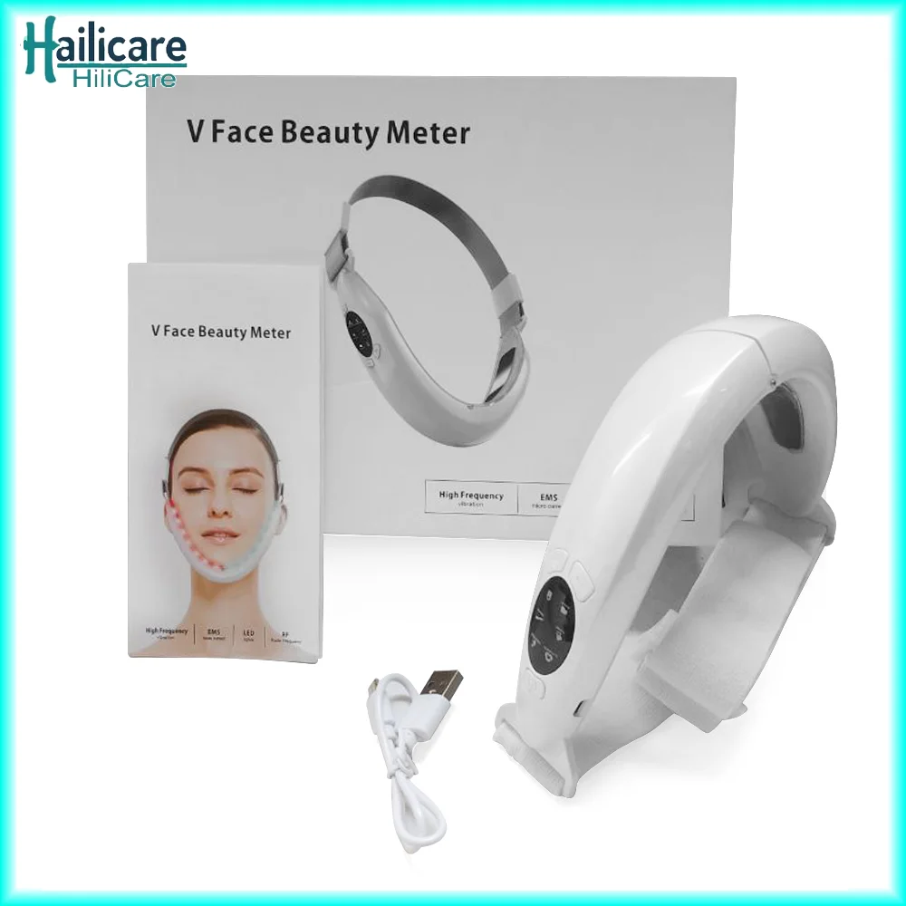 フェイシャルリフティングデバイス 5 モード LED 光子療法振動フェイシャルマッサージャー痩身二重あご除去 V ラインリフトベルト SkinCar