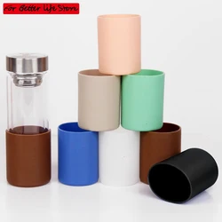 1PC Silicone Cup Sleeve Heat Insulation Bottle Sleeves Non-slip Sleeve Glass Bottle Cover For Mugs Ceramic Coffee Cup Wraps