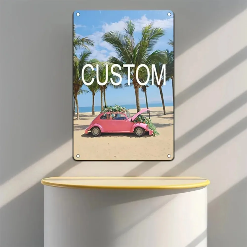 CIFbuy Customizable Hanging Metal Plaque 8×12Inch Personalized Photo Waterproof Rustproof Living Room Bar Holiday Wall Art Gift