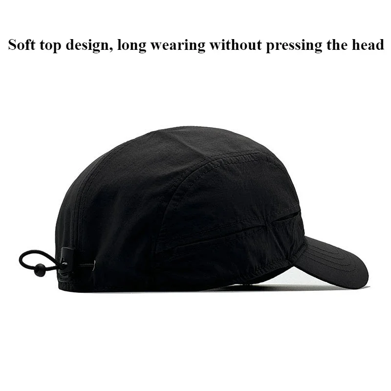 Große Größe, leicht, dünn, schnell trocknend, Baseballkappen, männlich, solide, Vintage, Unisex, XL, 65 cm, Sportmütze, verstellbare Trucker-Kappe, Snapback-Hüte – Detail 11