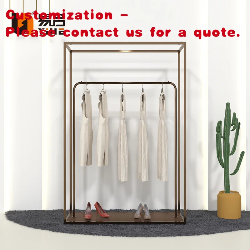 

Изготовленные на заказ подставки для ткани из нержавеющей стали на заказ, стеллажи для показа женской одежды, металлическая розничная бутиковая стойка для одежды