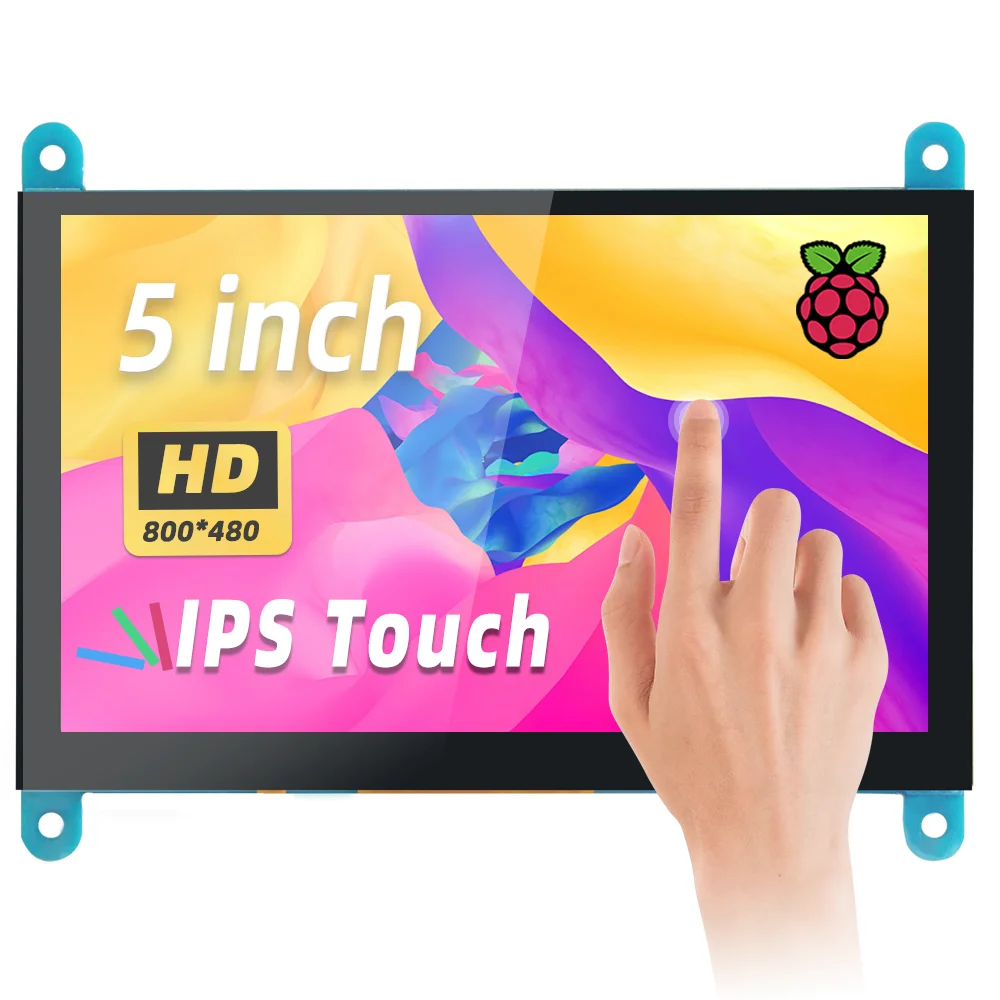 

5 Inch IPS LCD Capacitive Touch Screen 800*480 HDMI Display Monitor for Raspberry Pi 5 4B 3B